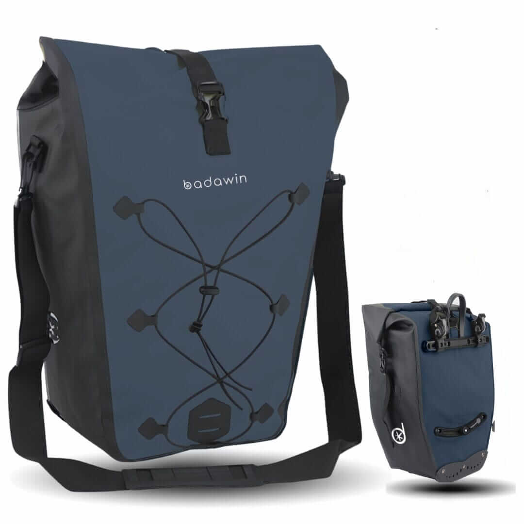 BADAWIN - "Hind" Fietstas Bagagedrager 2-in-1 Blue 25/30L