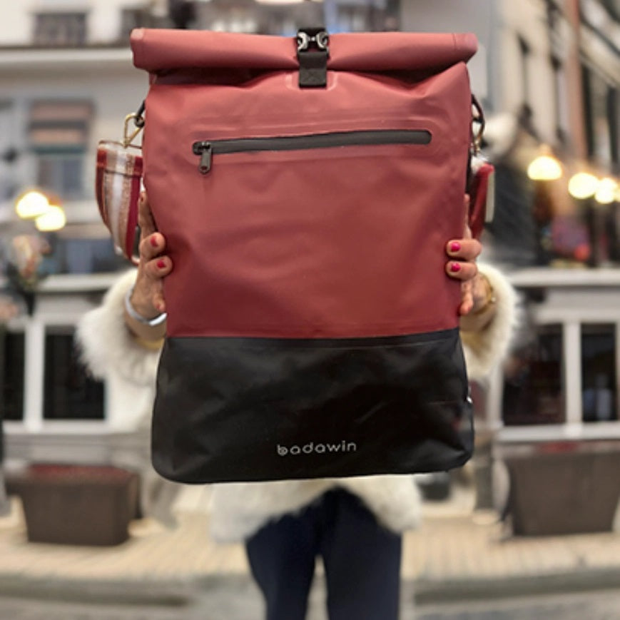 BADAWIN - "Ancel" Bordeaux 3-in-1 Bagagerek Fietstas