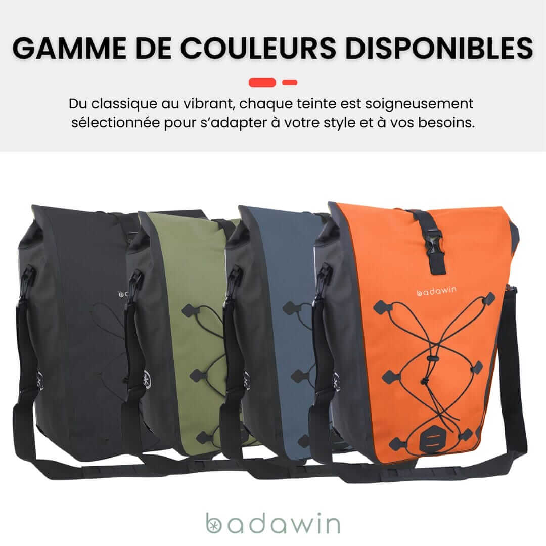 BADAWIN - "Hind" Fietstas Bagagedrager 2-in-1 Orange 25/30L