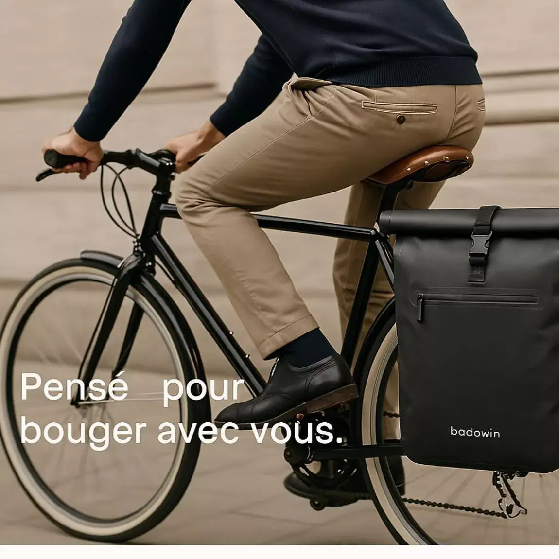 BADAWIN - "Ali" Zwart 4-in-1 Bagagerek Fietsrugzak