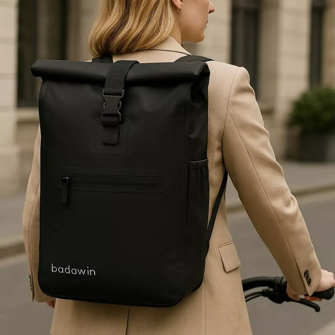 BADAWIN - "Ali" Zwart 4-in-1 Bagagerek Fietsrugzak