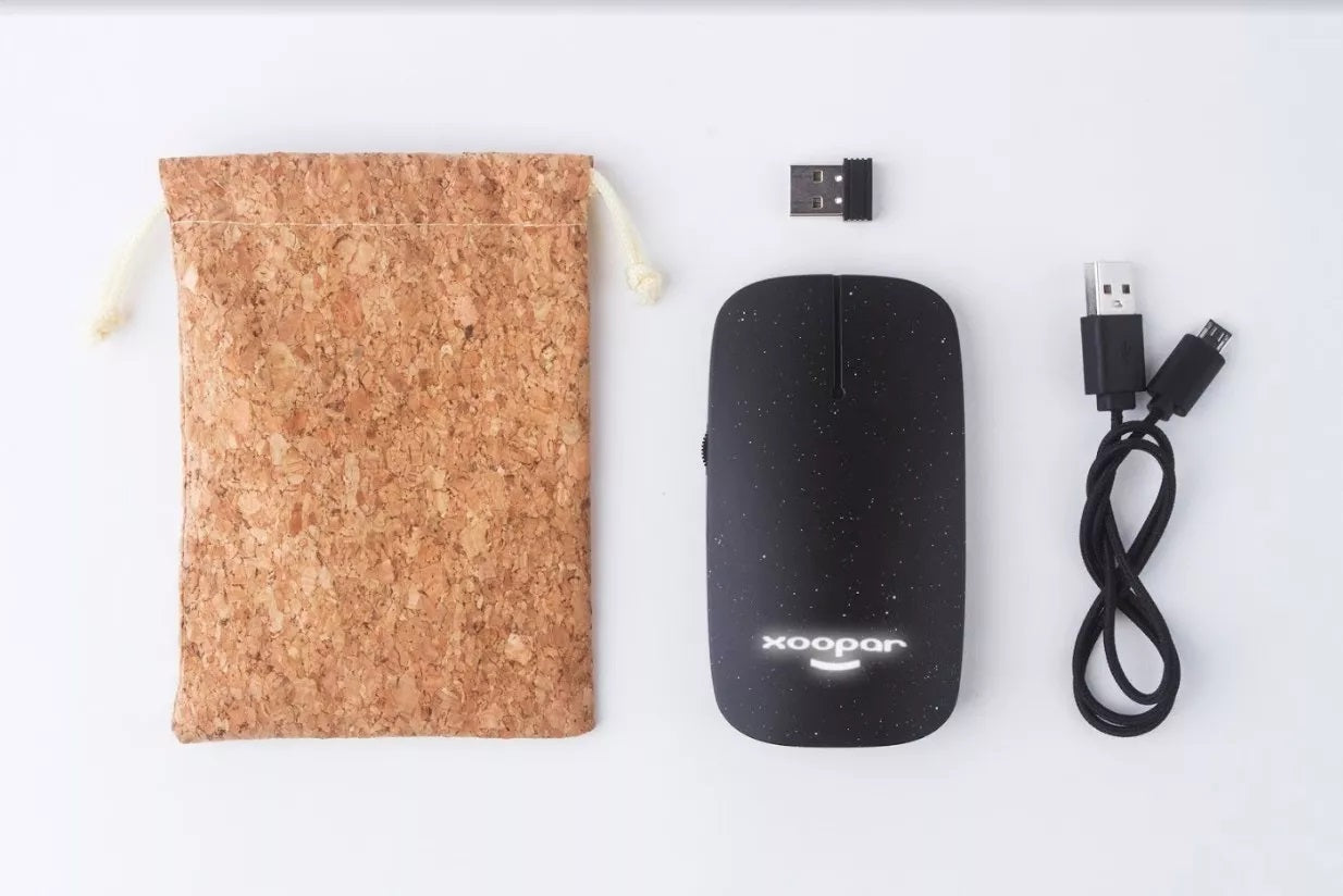 Xooper - 🖱️ BIO POKKET muis - Draadloze muis Zwart 🖱️