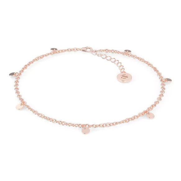 SERASAR - Tobillera/pulsera "Coin" de Oro Rosa
