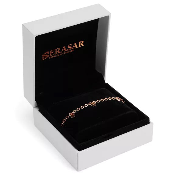 SERASAR - Tobillera/pulsera "Coin" de Oro Rosa