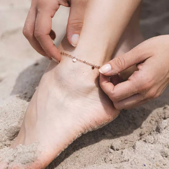 SERASAR - "Coin" Rosé Goud enkelbandje/ armband