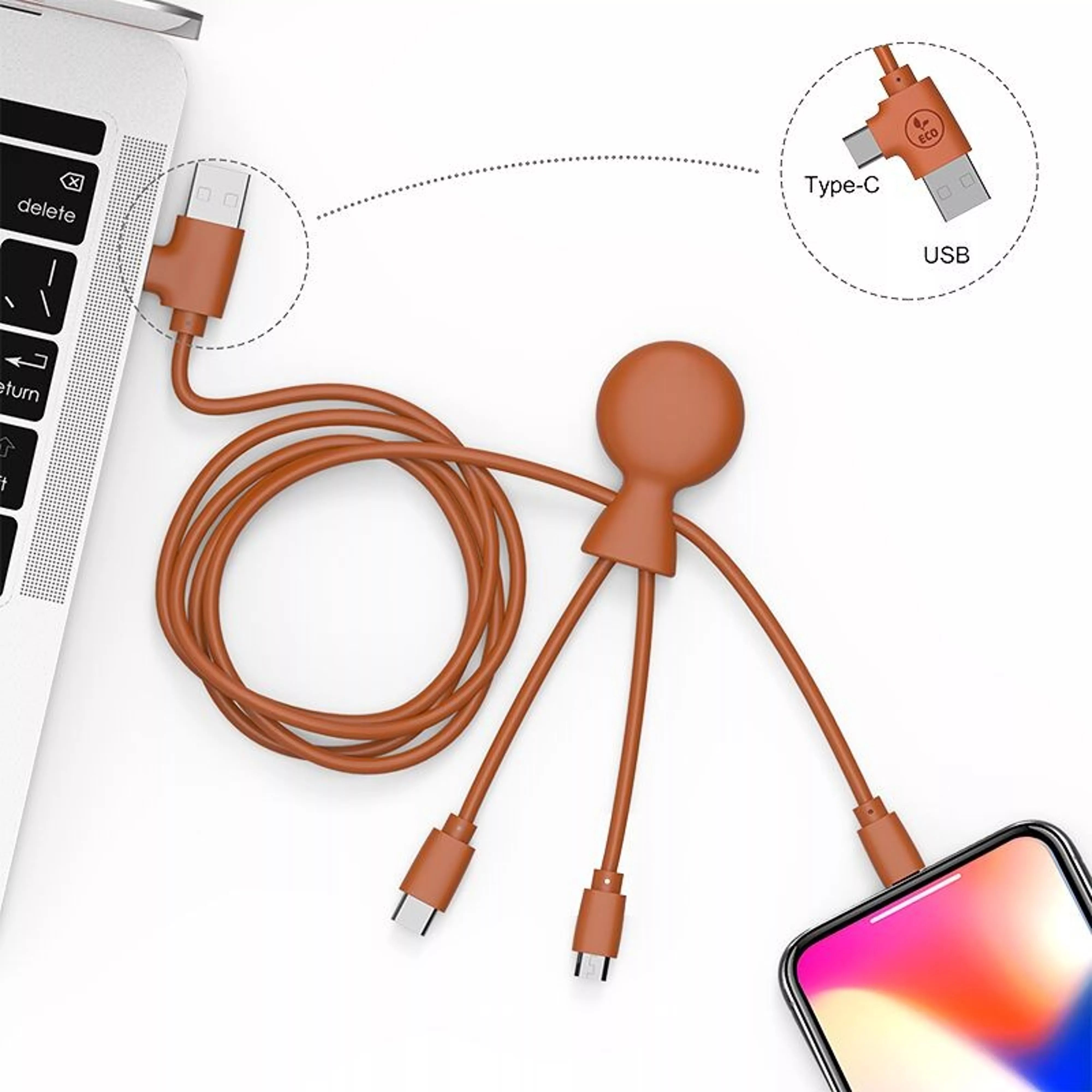 Xoopar -🔌 Mr Bio LONG Kabel - Oranje🔌