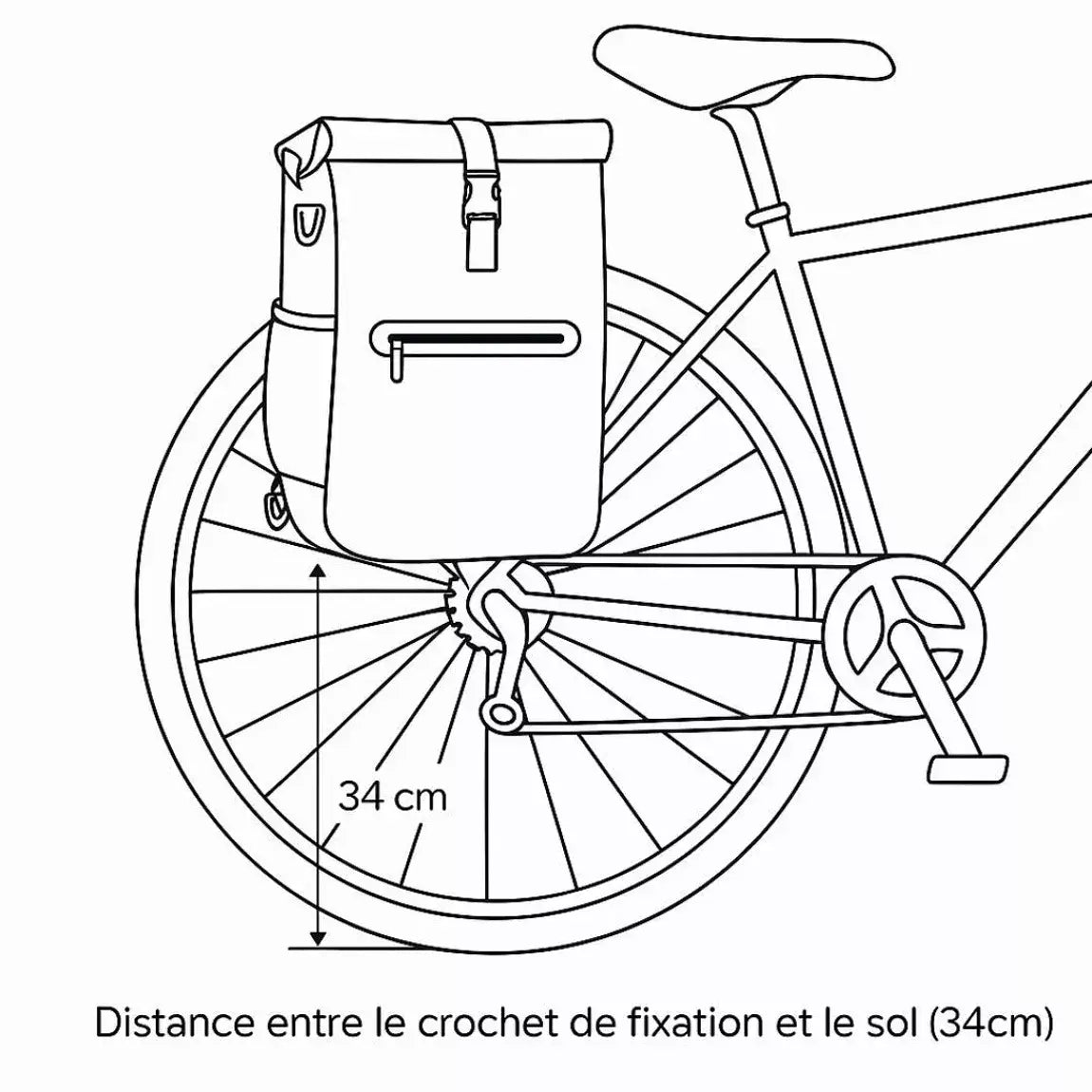 BADAWIN - "Ali" Blue 4-in-1 Bagagerek Fietsrugzak