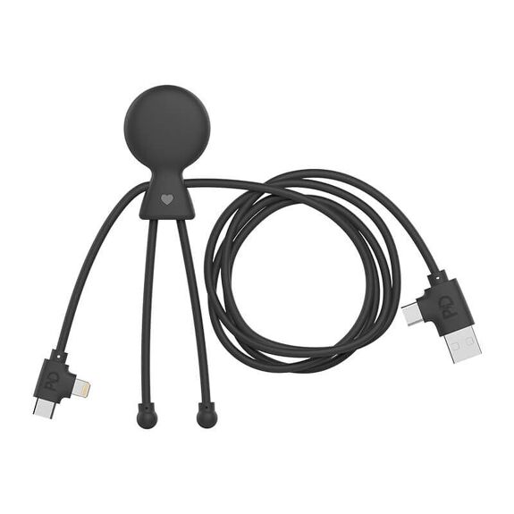 Xoopar -🔌  Mr Bio LONG Fast GRS oplaadkabel - Zwart 🔌