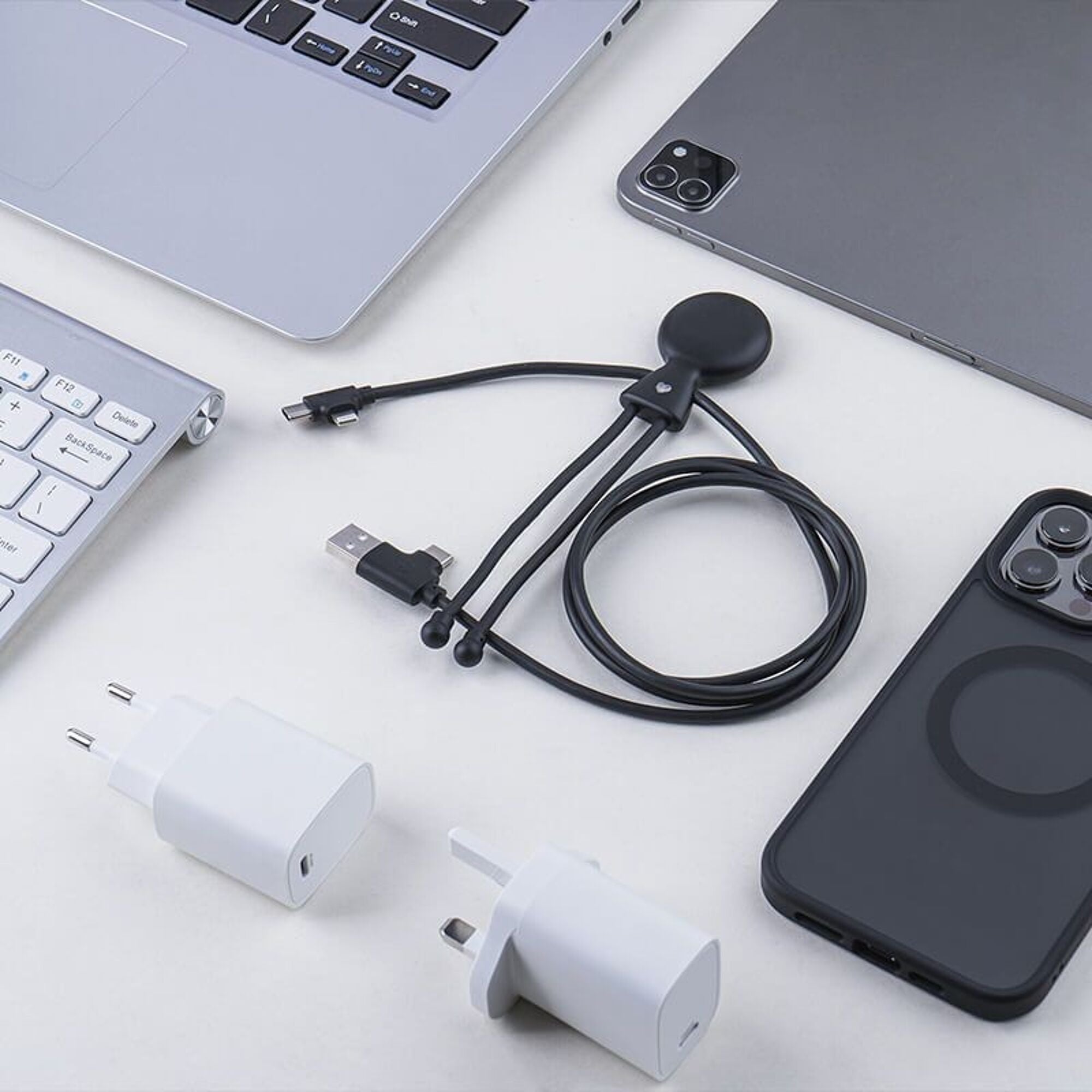 Xoopar -🔌  Mr Bio LONG Fast GRS oplaadkabel - Zwart 🔌