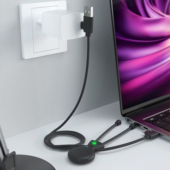 Xoopar -🔌  Mr Bio LONG Fast GRS oplaadkabel - Zwart 🔌