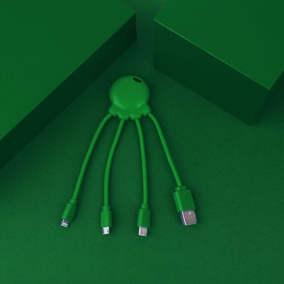 Xoopar - 🔌OCTOPUS Recycled - Multi kabel Groen 🔌
