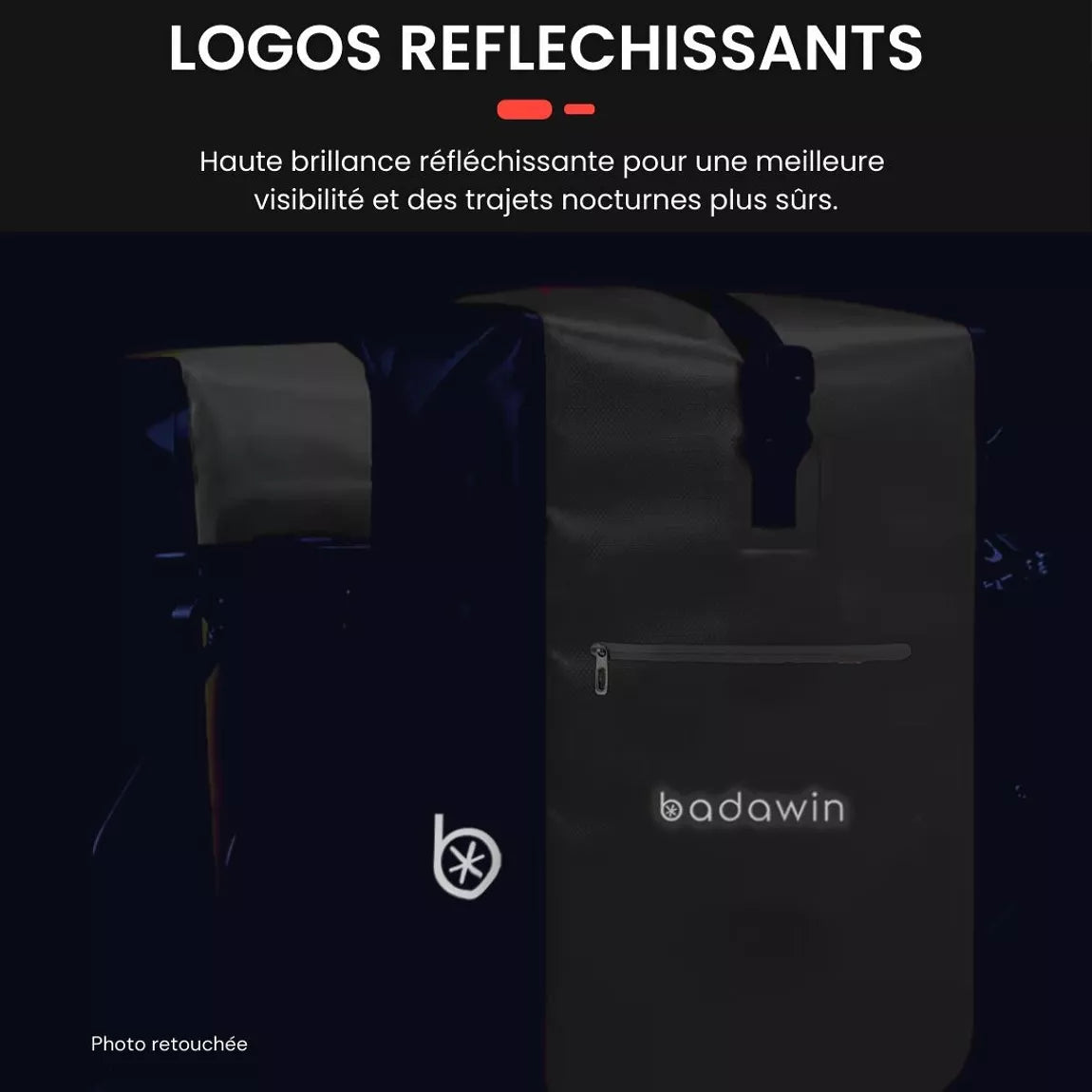 BADAWIN - "Aaron" Blue Fietstas Bagagedrager 2-in-1