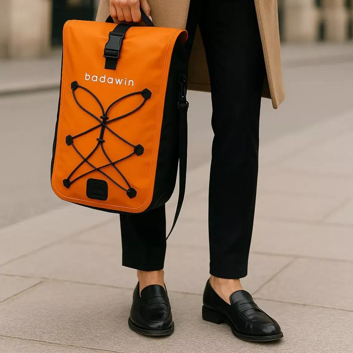 BADAWIN - "Hind" Fietstas Bagagedrager 2-in-1 Orange 25/30L