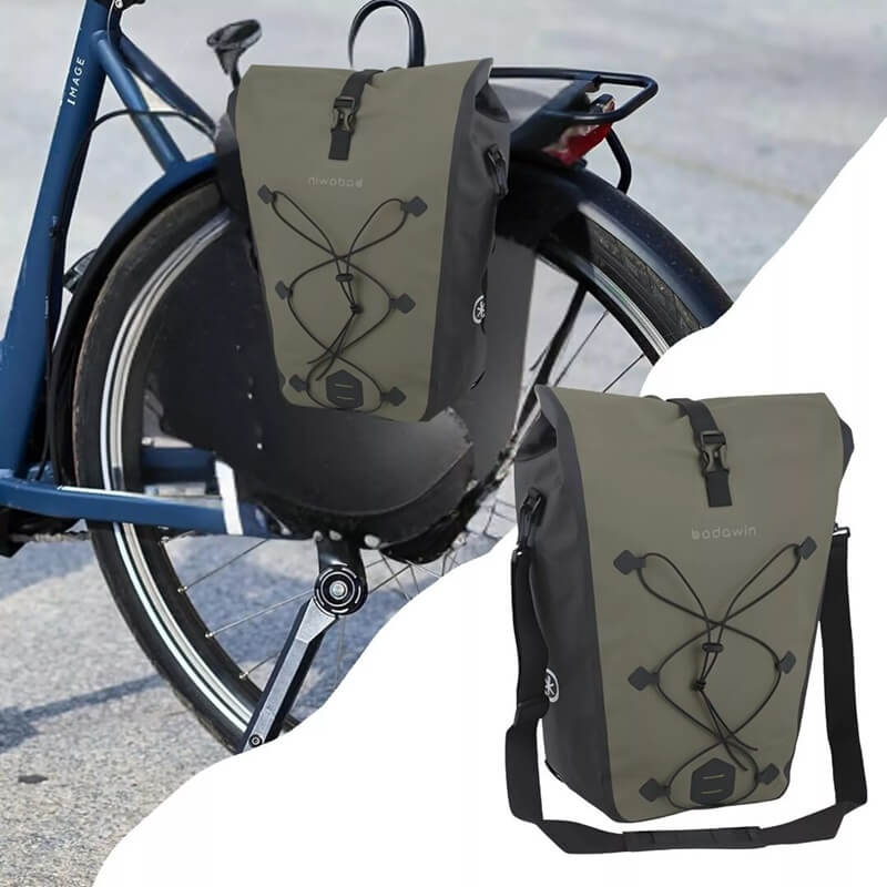 BADAWIN - "Hind" Fietstas Bagagedrager 2-in-1 Green 25/30L