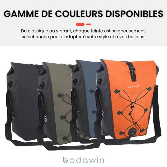 BADAWIN - "Hind" Fietstas Bagagedrager 2-in-1 Green 25/30L