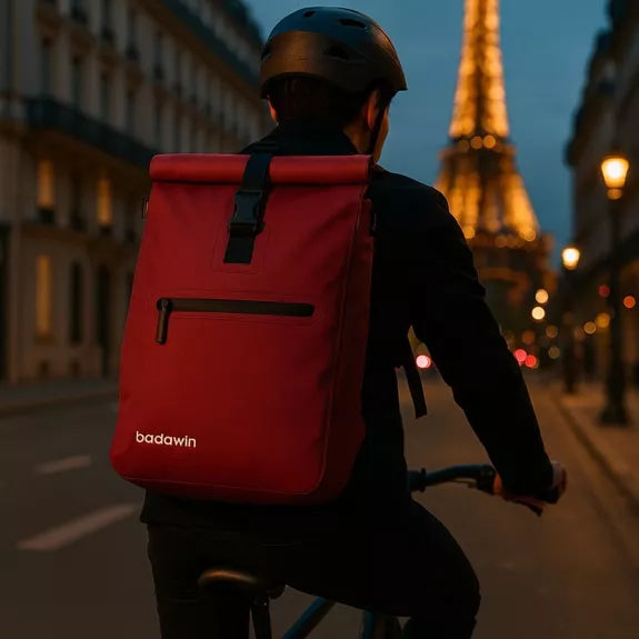 BADAWIN - "Ali" Bordeaux 4-in-1 Bagagerek Fietsrugzak