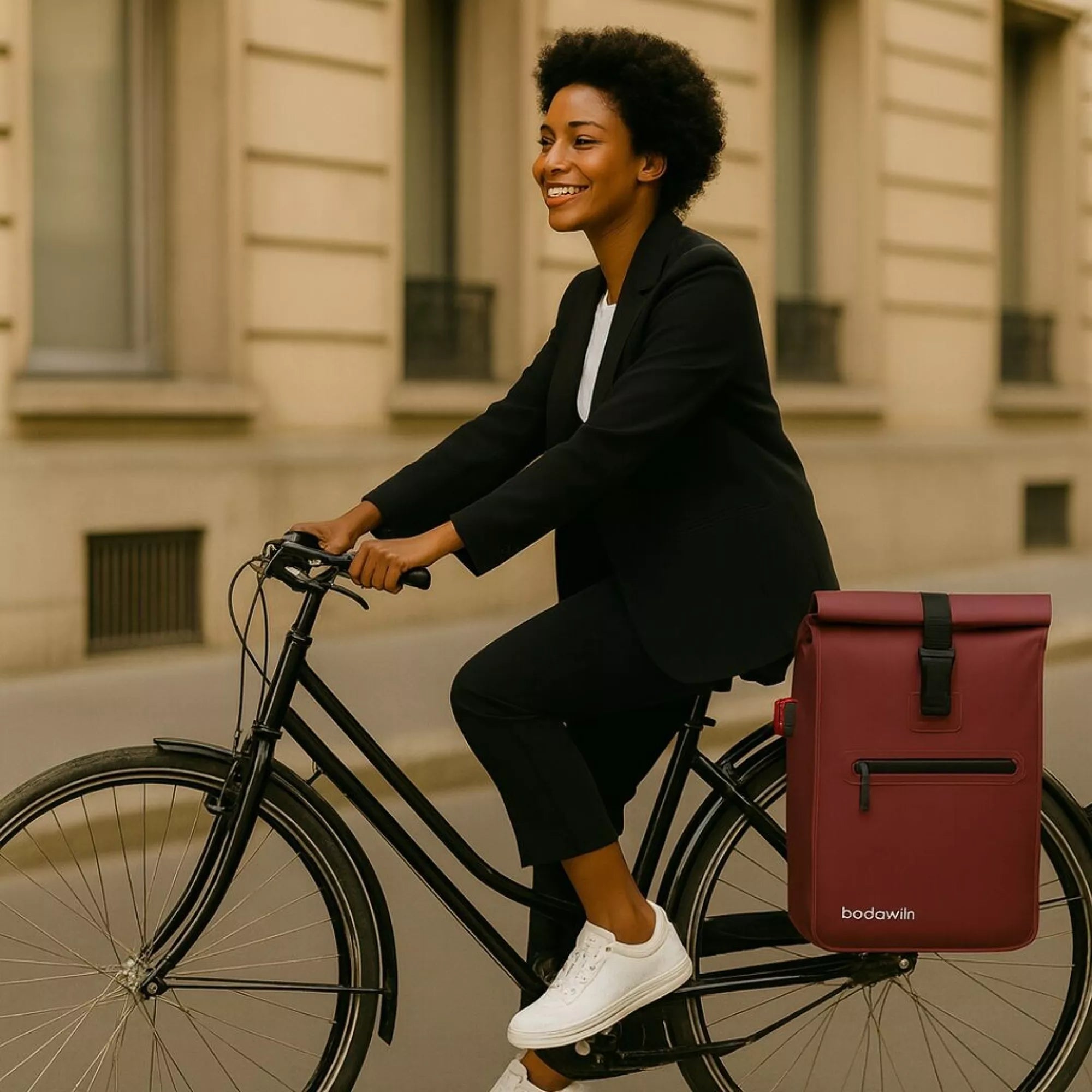 BADAWIN - "Ali" Bordeaux 4-in-1 Bagagerek Fietsrugzak