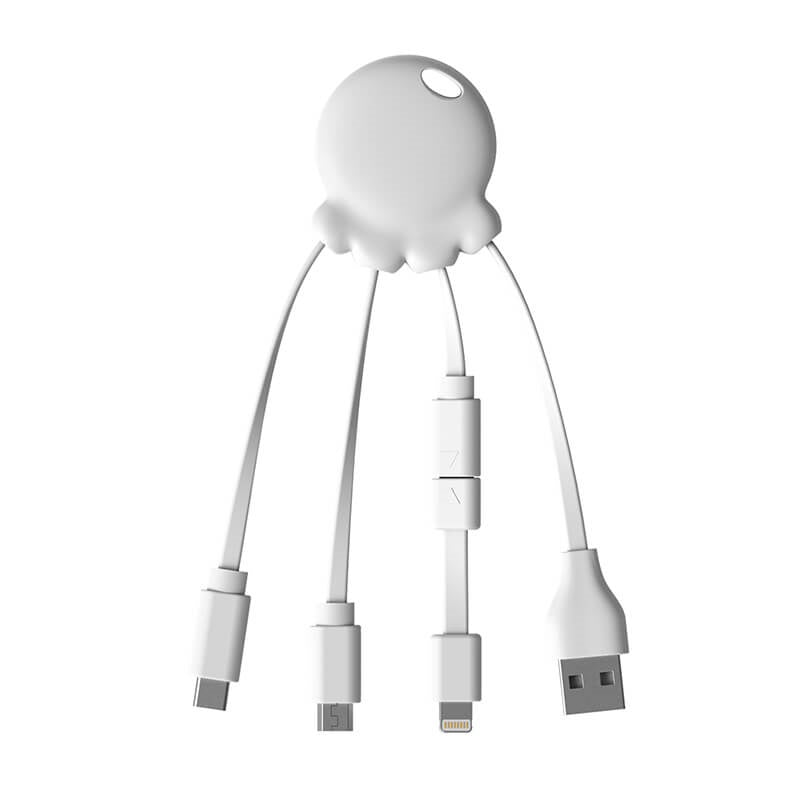 Xoopar - 🔌OCTOPUS MFI (Made for Iphone) - Oplaadkabel met meerdere connectoren - Wit🔌