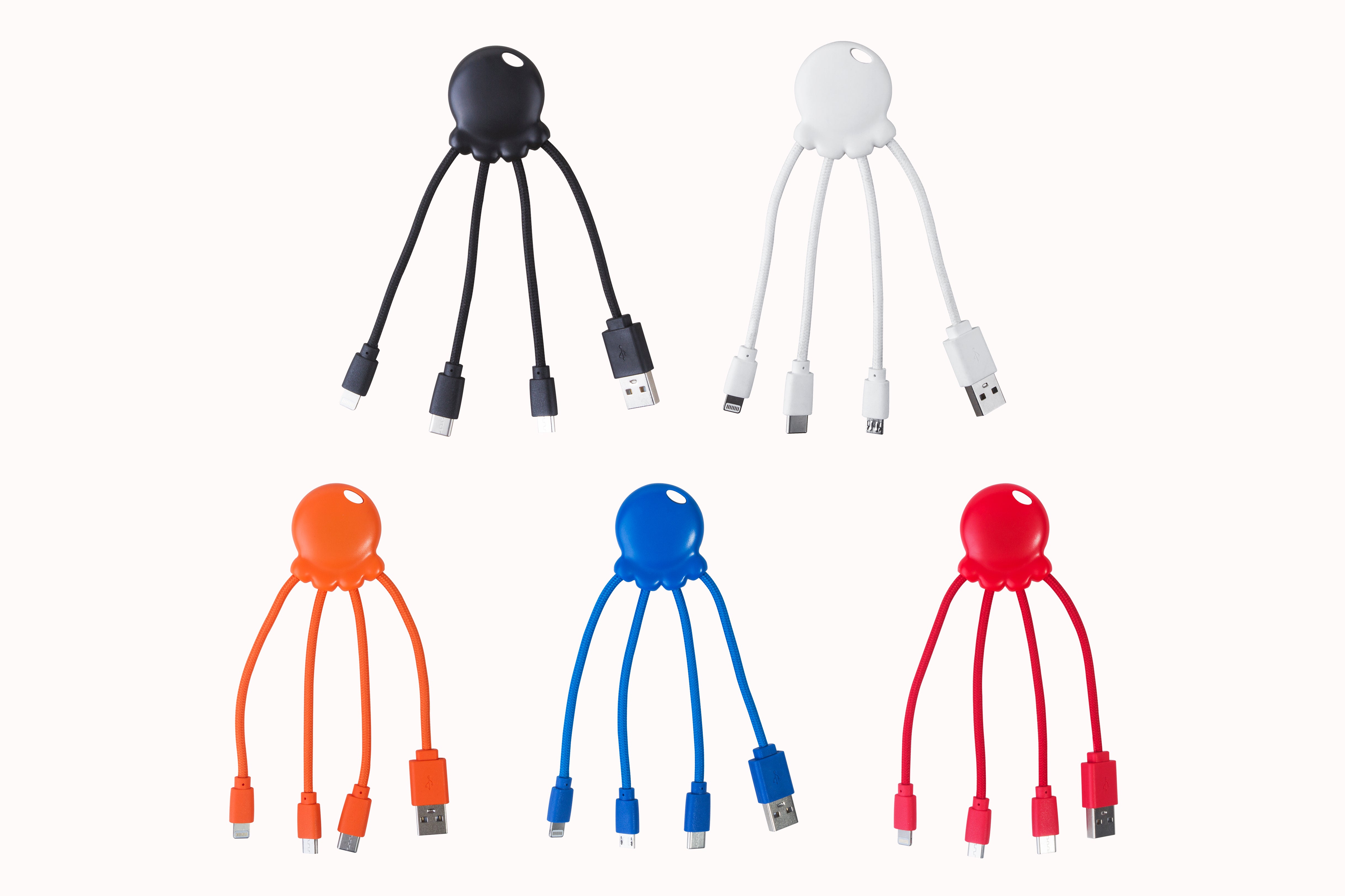Xoopar - 🔌OCTOPUS Recycled - Multi kabel Oranje🔌