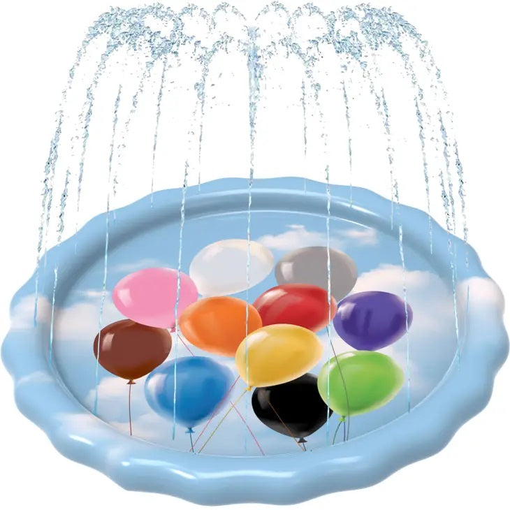 SplashEZ - Gekleurde ballonnen waterspeelmat/ zwembad met fontein
