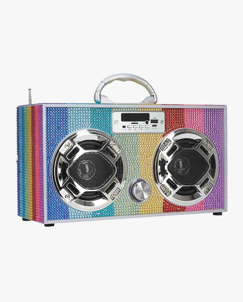 Trend Tech Brands - Rainbow Bling draadloze boombox met FM-radio
