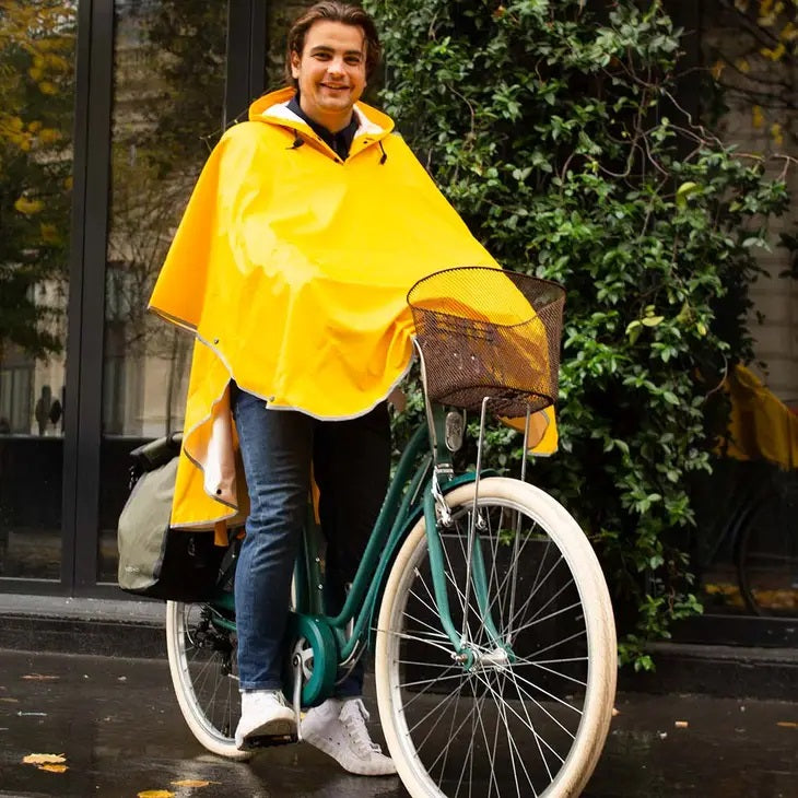 BADAWIN - Regenponcho ideaal voor fietsen Geel