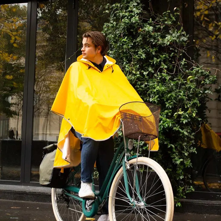 BADAWIN - Regenponcho ideaal voor fietsen Geel