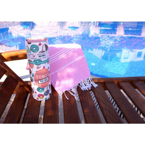 Towel to Go Ipanema Kids Hammam Towel with Gift Box Roze - TinyTin