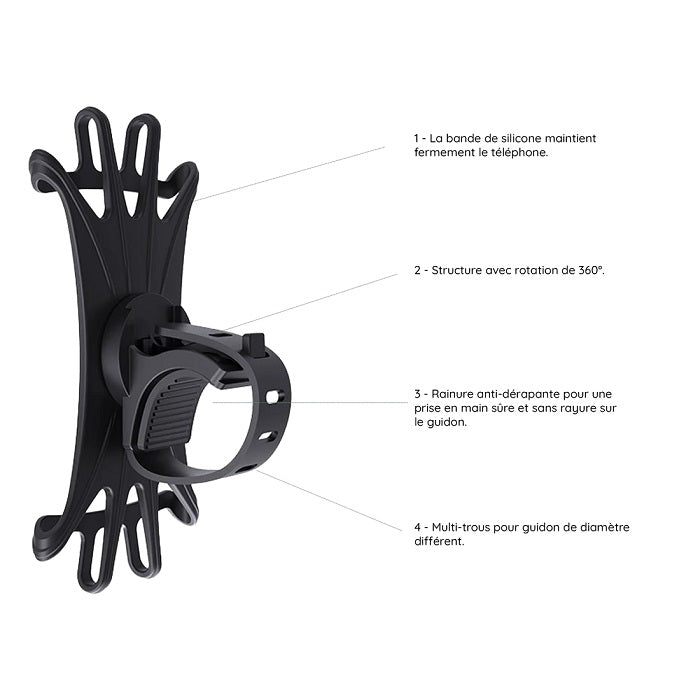 BADAWIN - Soporte de manillar universal para smartphone