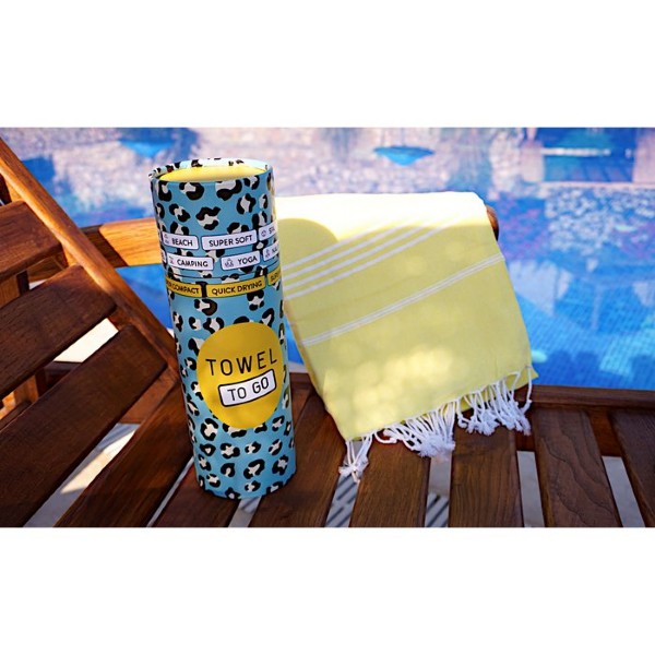 Towel to Go Ipanema hamamdoek in geschenkverpakking geel - TinyTin