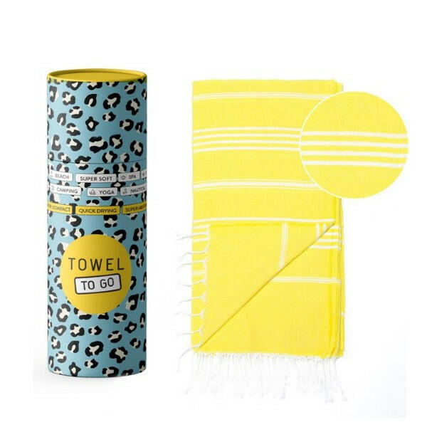 Towel to Go Ipanema hamamdoek in geschenkverpakking geel - TinyTin